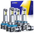 thumbnail image 1 of Bombillas antiniebla AUTOONE H11/9005/H9/HB3, 90 000 LM, 6500 K, paquete de 4, 1 of 7