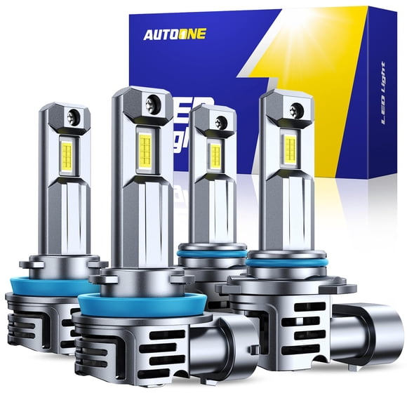 Bombillas antiniebla AUTOONE H11/9005/H9/HB3, 90 000 LM, 6500 K, paquete de 4