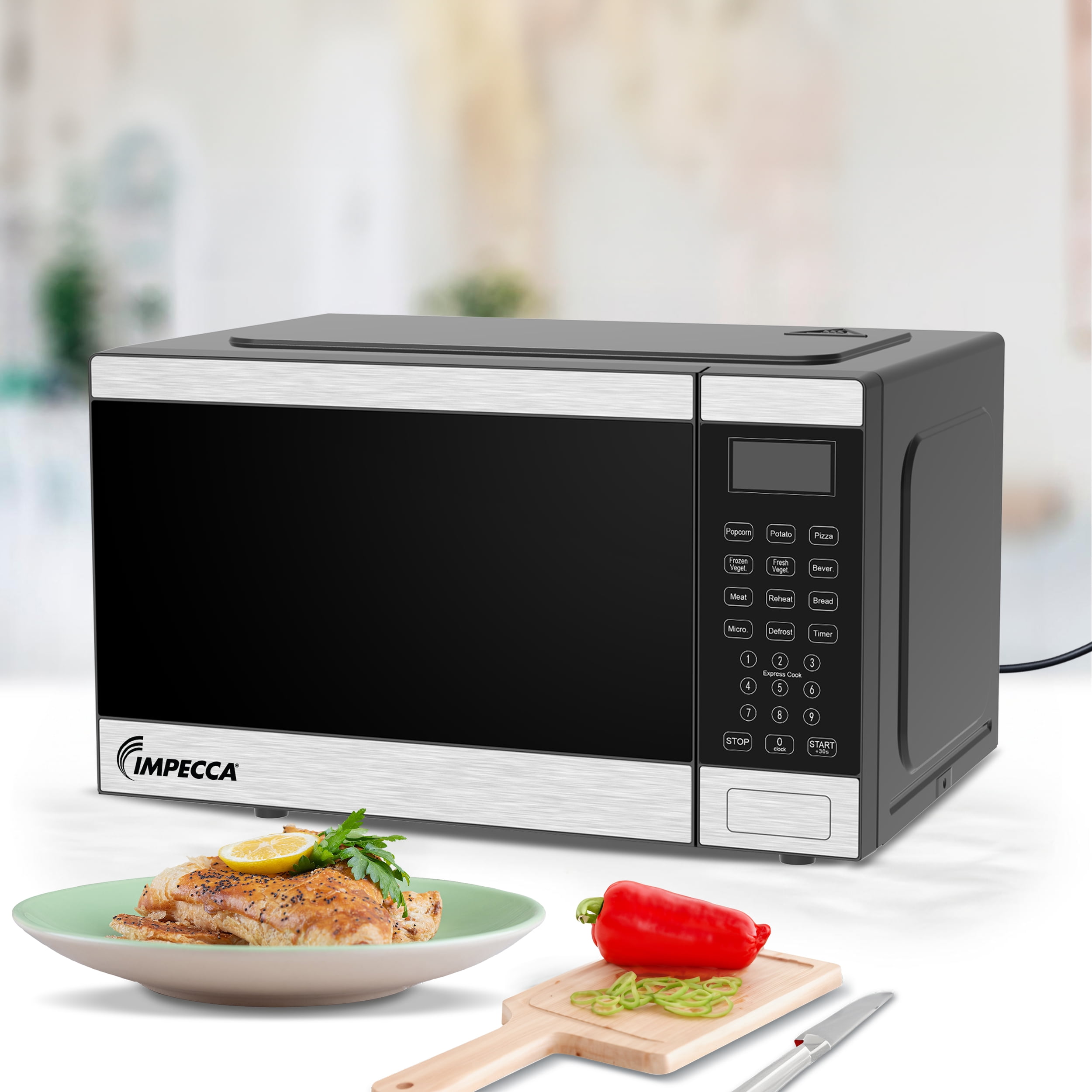 Impecca Microwave 0.9 Cubic Feet 900 Watts