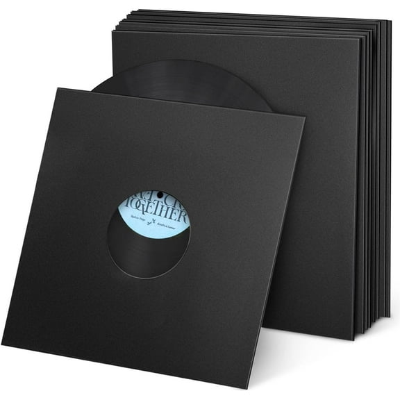 Tutuviw 7" Vinyl Record Sleeves,20 Pcs Blank Album Jackets Cardboard Record Jacket with Hole,LP Record Jackets,Anti Static LP Vinyl Record Sleeves Storage Protector Album Covers