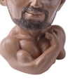 thumbnail image 4 of Maceta con forma de cara humana con orificio de drenaje para gabinete Marrón, 4 of 9