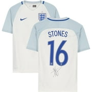 John Stones England National Team Autographed 2016-2017 Home Jersey - ICONS - Fanatics Authentic Certified