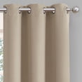 thumbnail image 3 of Eclipse Phoenix Solid Blackout Curtains, Set of 2, 84 Inch Long Blackout Curtains, 37"W x 84"L, Wheat, 3 of 7