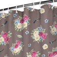 thumbnail image 3 of Football and Flower Black Pattern Modern Waterproof Shower Curtain Set with 12 Hooks, Washable Decorative Bathroom Shower Curtain, 3 of 6