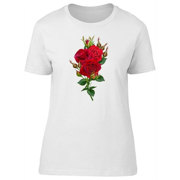 Flower Composition Of Red Roses T-Shirt Women -Image by Shutterstock, Female Small