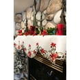 thumbnail image 3 of Embroidered Christmas Holiday Poinsettia Mantel Scarf (19" x 90"), 3 of 4