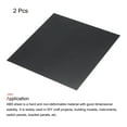 thumbnail image 3 of Black ABS Plastic Sheet 8 x 8 x 0.02 Inch for Building Model, DIY Crafts, Pack of 2 Pcs, 3 of 6