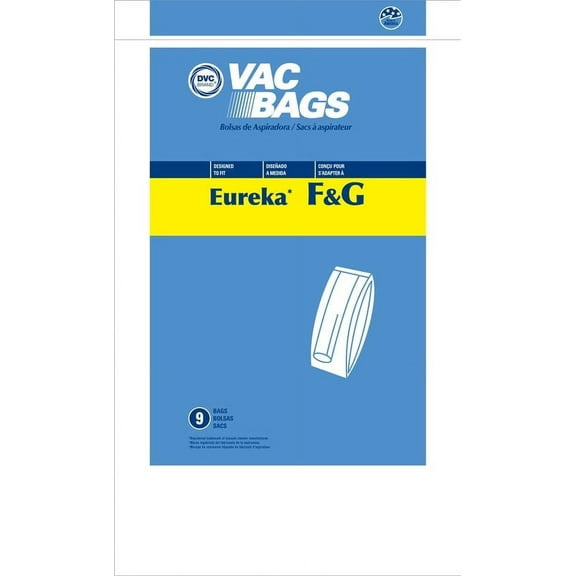 Eureka Compatible Style F&G Eureka & Sanitaire Uprights 9 Pack Bags 52356