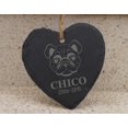 thumbnail image 2 of Darling Souvenir MADE WITH LOVE Personalized Chico Dog Engraved Pet Memorial Hanging Slate Christmas Tree Heart Ornament Custom Gift, 2 of 4