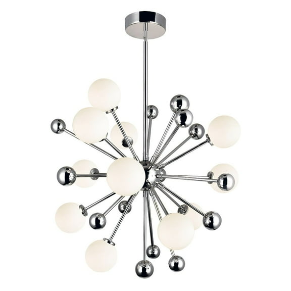 CWI Lighting Element 11 Light Contemporary Metal Chandelier in Nickel