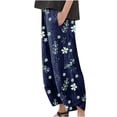thumbnail image 1 of Pantalones Estampados Informales Para Mujer, Cómodos, Elásticos, de Cintura Alta, Informales, Para La Playa Odeerbi ODB-6, 1 of 8