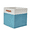 Sky blue, variant on KYAIGUO 13x13x13inch Storage Bins Foldable Storage Baskets Wider Reinforced Handle Design, More Convenient to Move, Easy to Save Energy for Family Storage