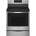 thumbnail image 1 of GE Profile 30”Free Standing Electric True Convection Range with No-Preheat Air Fry - PCB900YVFS, 1 of 8