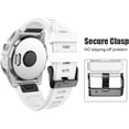 thumbnail image 2 of Tianle Compatible with Fenix 5S Plus Band Silicone Sport Watch Bands for Fenix 5S/Fenix 7S/Fenix 6S/Fenix 6S Pro/D2 Delta S Smart Watch-Black Buckle(White), 2 of 7