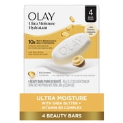 Olay Ultra Moisture Bar Soap, Shea Butter, 3.17 oz, 4 Count