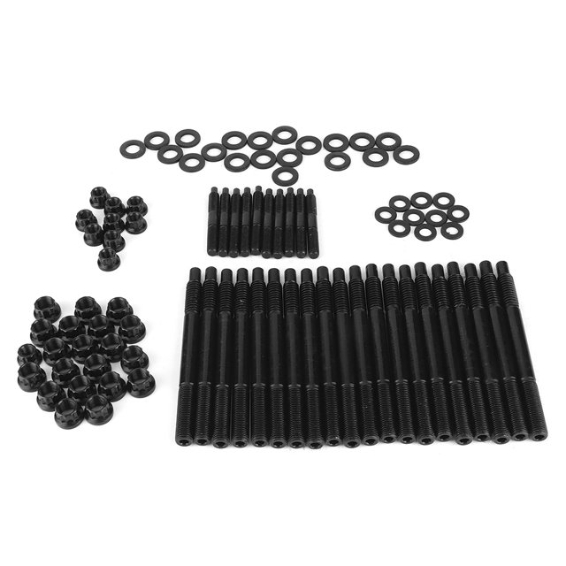 12-point Head Stud Cylinder Head Gaskets Cylinder Head Fasteners 12-Point Cylinder Head Stud Kit Screw Gaskets Set Fit For LS1 LS6 4.8L 5.3L 6.0L 6.2L 2004-2018