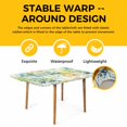 thumbnail image 4 of Watercolor Forest Colorful Table Cloths for 5 Foot Rectangle Tables, Abstract Art Modern Trees Patio Waterproof Elastic Fitted Tablecloths, Washable Rectangular Table Cover for Camping, 4 of 8