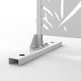 thumbnail image 5 of Elevens Decorative Privacy Screen Outdoor Divider with Stand Metal Corten Steel 75" x 48" x 16" White, 5 of 5