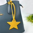 thumbnail image 3 of Star Shaped Leather Luggage Charm Five-Pointed Keychain Pendant Bag Accessory for Women Girls Purple, 3 of 5