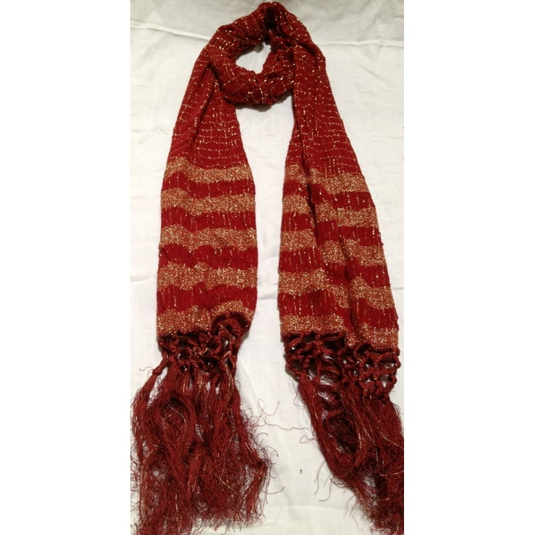 Maroon gold scarf online
