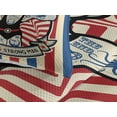 thumbnail image 3 of Ambesonne Nostalgic Quilted Coverlet 3 Pcs, Vintage Circus Star, Queen Size, Beige Red Blue, 3 of 4