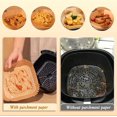 thumbnail image 4 of RAKDSYMC Square Air Fryer Liners Disposable, 100pcs Nonstick Parchment Paper Liners Air Fryer Paper Liners For 2-5 Qt Air Fryer Baking Roasting Microwave, 6.5inch, 4 of 7