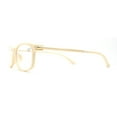 thumbnail image 3 of Chic Elegant Rectangle Designer Style Clear Lens Fashion Eyeglasses Ivory, 3 of 4