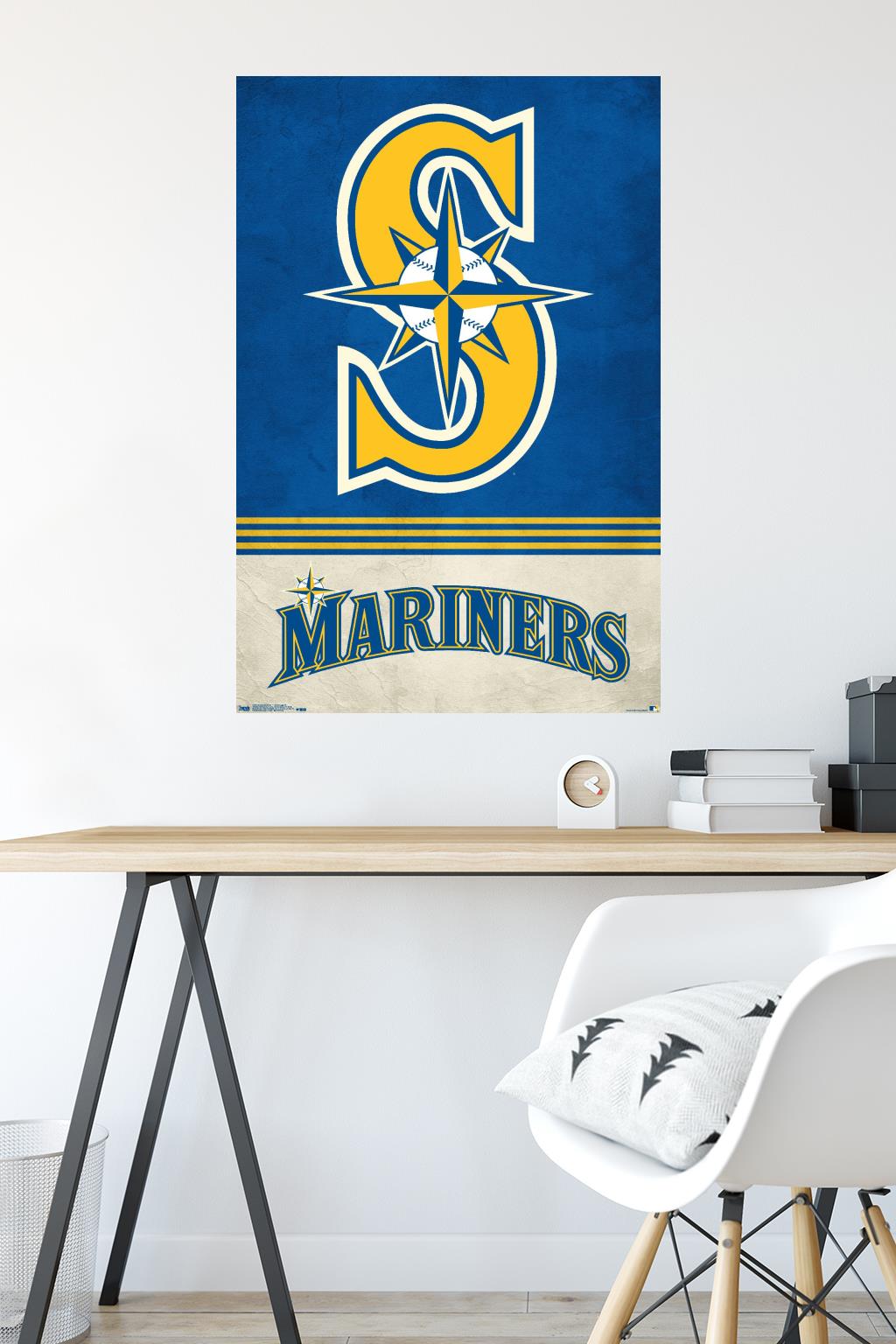 MLB Seattle Mariners - Retro Logo 18 Wall Poster, 22.375" x 34"