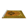 thumbnail image 2 of Ahgly Company Machine Washable Indoor Rectangle Medallion Yellow Traditional Area Rugs, 4' x 6', 2 of 4