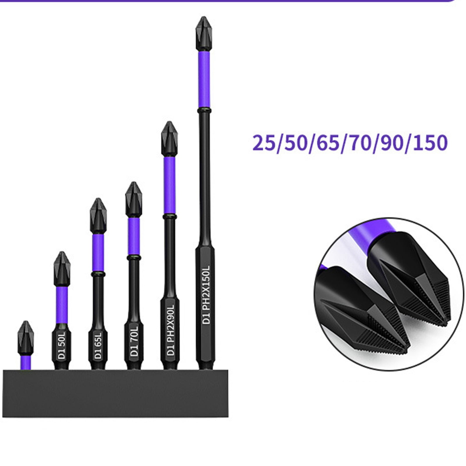 Upgraded High Hardness and Strong Magnetic Bit, D1 Impact Driver Bit Set