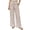 Khaki, variant on VEKDONE Womens Drawstring Wide Leg Pants Casual Elastic High Waist Striped Palazzo Trouser Loose Fit Lightweight Beach Lounge Pants with Pockets Brown XXL