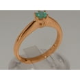 thumbnail image 2 of LBG British Made 9k Rose Gold ring with Natural Emerald Womens Anniversary Ring - 33 size options - Size 11, 2 of 7