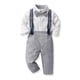 thumbnail image 2 of CSCHome - Conjunto de 2 piezas de ropa para bebés varones, esmoquin, camisa de vestir para niños grandes con pajarita y pantalones con tirantes, para caballeros de 6 a 12 años, 2 of 7