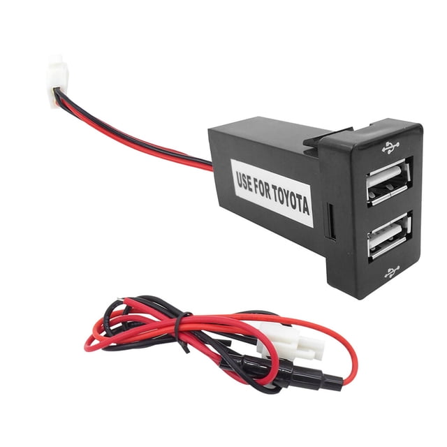 Car Charger Dual USB Quick Charging Quick Charging Adapter 12V 2.1A Wired Portable Phone Charger Socket, S, 22x33mm
