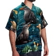 thumbnail image 2 of Platypus Men's Short Sleeve Hawaiian Beach Shirts, Casual Printed Button Down Spread Collar Tops, Summer Unisex Style, 2 of 6