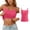 Watermelon Red, variant on Huanglei Womens's Tank Top, Padded with Built-in Bra Spaghetti Strap Square Neck Layering Tank Nylon Slim Fit Going Out (Red, Large)