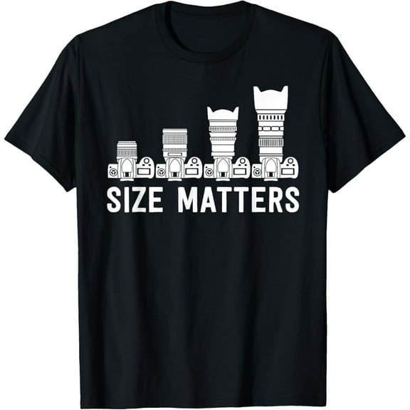 Funny Photography T-Shirt - Lens Size Matters T-Shirt