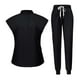 thumbnail image 5 of Conjunto de uniforme femenino para fregar, ropa de trabajo de enfermería para peluquero de mascotas de cosmetología SPA Negro, 5 of 10