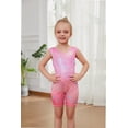 thumbnail image 3 of Gymnastics Leotards for Girls Sparkly Hearts Ballet Unitard with Shorts One-Piece Biketards Outfits for Toddler 2-8T, 3 of 6