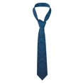 thumbnail image 2 of Salouo Dark Blue Pattern Men's Silk Ties 4.7"Necktie for Men Formal Ties Business Necktie Men's Wedding Fashion Accessory, 2 of 7