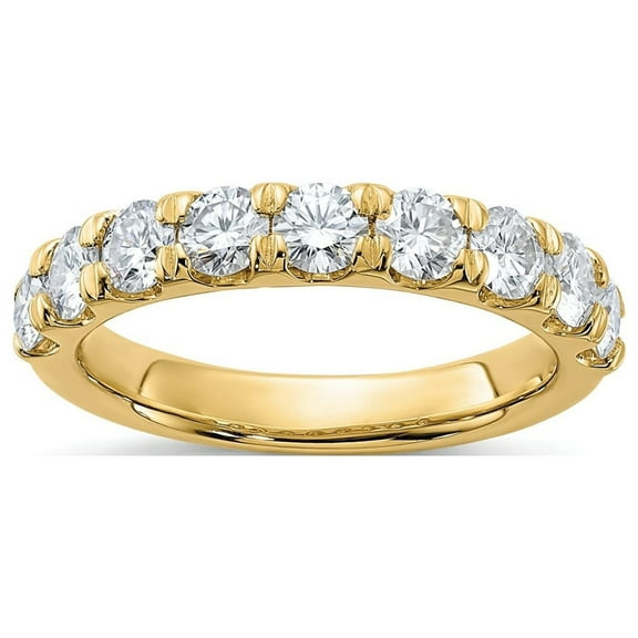 FJC Finejewelers 14 kt Yellow Gold 1.50ct. 9 Stone G H I True Light Moissanite Band 3 mm