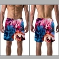 thumbnail image 3 of luoweisi Men's Beach Shorts Quick Dry Swim Trunks with Mesh Lining Art Flowers 2XL, 3 of 5
