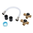thumbnail image 1 of Brass Valve and Fitting Set, 1/2in NPT Tee Valves 2 Female Connectors RV Water Heater Bypass Kit  for RV System Maintenance, 1 of 7