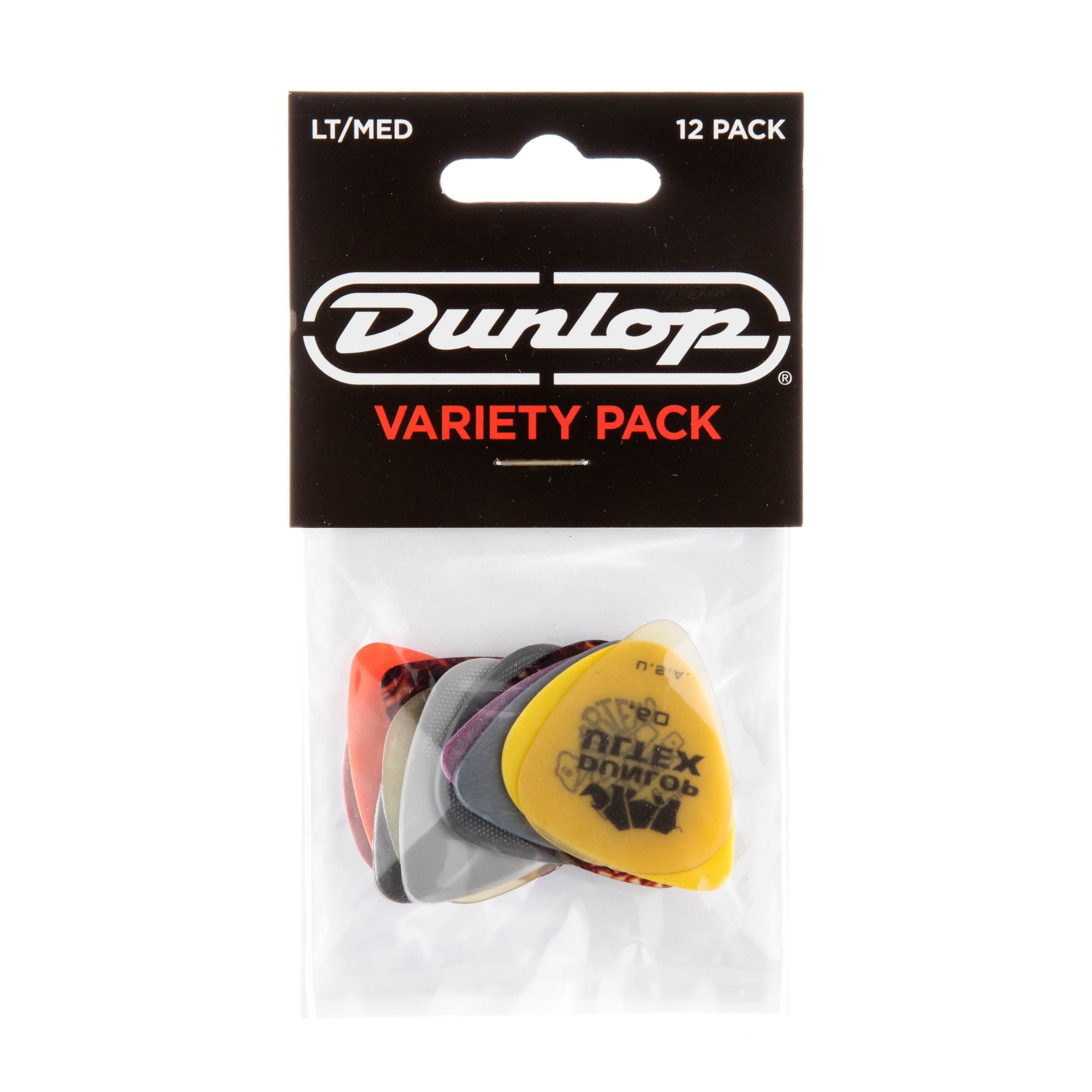 Dunlop Guitar Picks  24 Pack  Variety Pack  Light/Med  Tortex  Nylon  & More