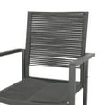 thumbnail image 5 of Noble House Cape Coral Outdoor Aluminum Dining Chair in Gray (Set of 2), 5 of 12