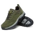 thumbnail image 3 of Zapatos Escalada Zapatillas Senderismo Antideslizante Cordones para Otoño Invierno( 44) Verde Ejército Verde, 3 of 9