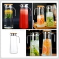 thumbnail image 3 of Miangastore Clear Water Pitcher Acrylic Ice Water Pitcher Kitchen Beverage Pitcher Drinking Pitcher with Lid, 3 of 9