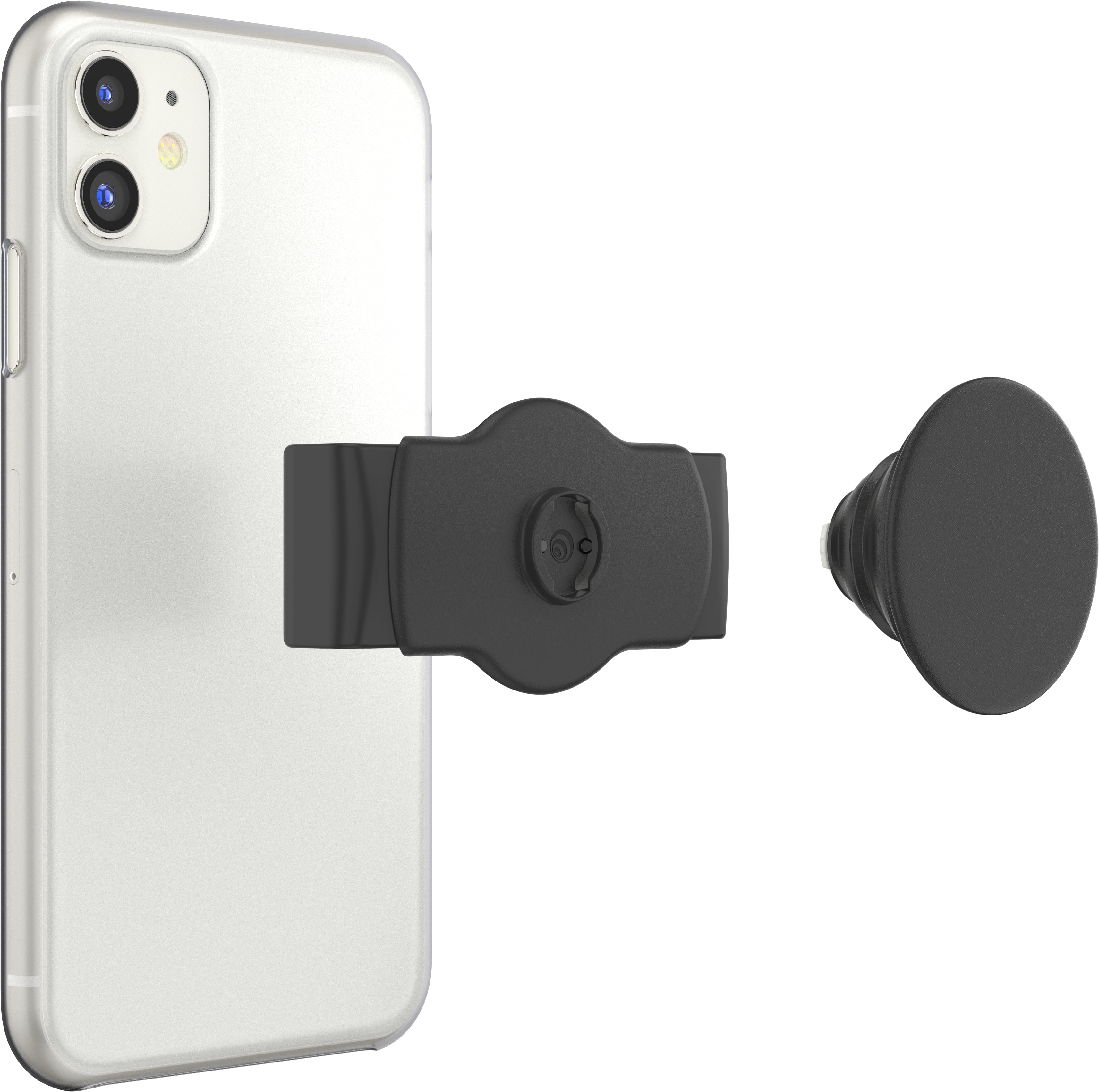 Popsockets Slide Stretch Adjustable Cell Phone Grip and Stand with Swappable Top, Black