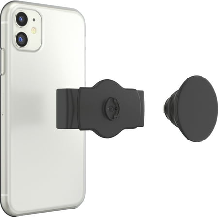 PopSockets - PopGrip Slide Stretch Cell Phone Grip and Stand for Most Cell Phone Cases - Black
