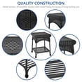 thumbnail image 3 of Pemberly Row Wicker / Rattan Patio End Table with Steel Frame in Black, 3 of 3